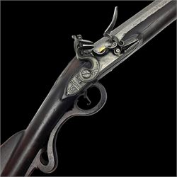 Late 18th/early 19th century 16-bore flintlock fowling piece by Jover, the 104cm(41