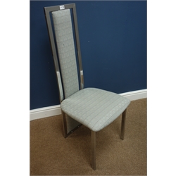  Pair chrome framed upholstered side chairs (2)  