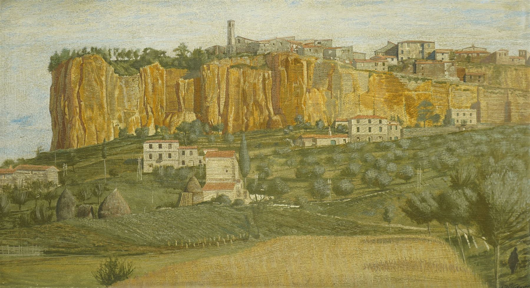 William Lennie Stevenson (Liverpool 1911-2004): 'Orvieto Italy', oil on board signed, titled and approx. dated 1959, 33cm x 59cm
