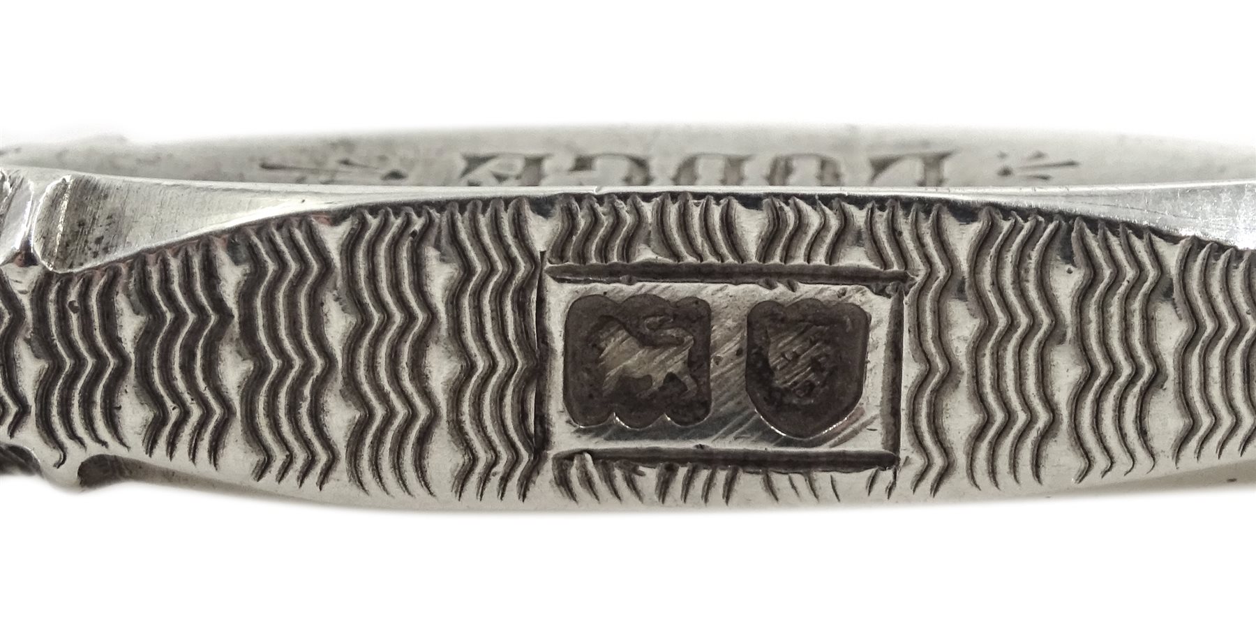 Masonic Interest: Victorian silver divider by George Kenning & Son, London 1897, inscribed 