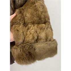 Ladies short rabbit fur jacket, with silk lining  