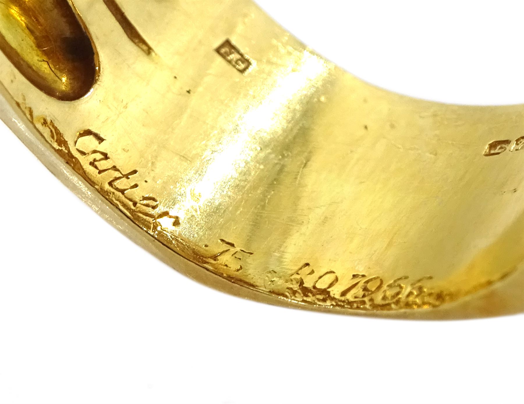 Cartier 18ct gold 'Bamboo' ring, Sheffield 1992, boxed