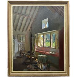 Gerald Gardiner RWA ARCA (British 1902-1959): The Artist's Studio, oil on canvas unsigned 75cm x 59cm 
Provenance: private collection, purchased Phillips Leeds 14th March 2000 Lot 82