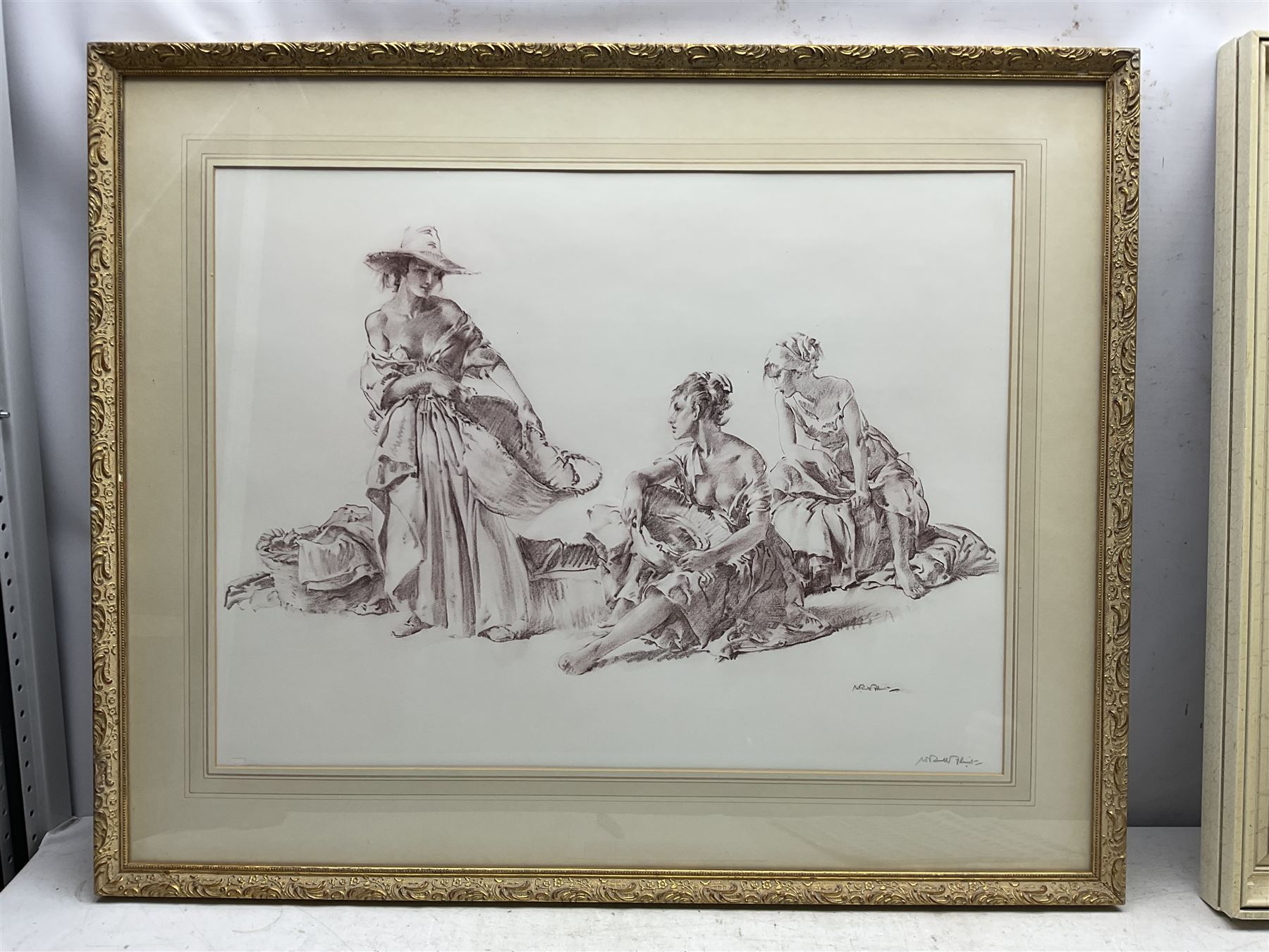 Sir William Russell Flint (Scottish 1880-1969): 'Group of Idlers', limited edition print signed in pencil pub. 1967 with Fine Art Trade Guild blindstamp 52cm x 68cm