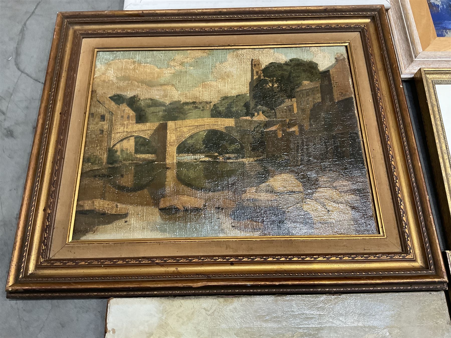 Collection of oil paintings and watercolours, artists including Geoffrey H Poole, Thomas Monro, Paul Marny, Robert Clarkson of Scarborough, classical watercolour, etc (16)