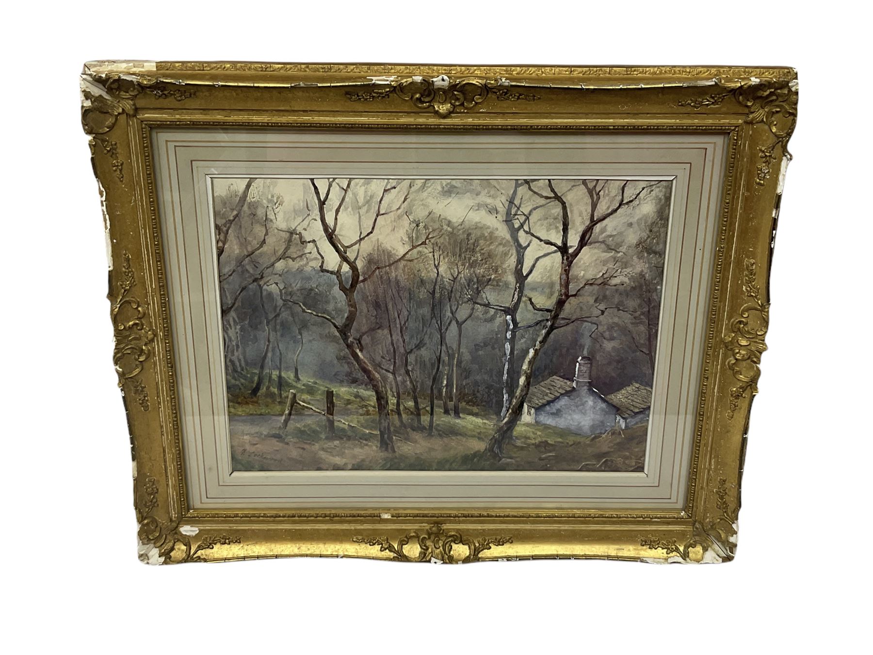 Florence Lockwood (British 1861-1937): Cottage in the Woods, watercolour signed 23cm x 31cm
Notes: Florence Lockwood was a notable suffragette