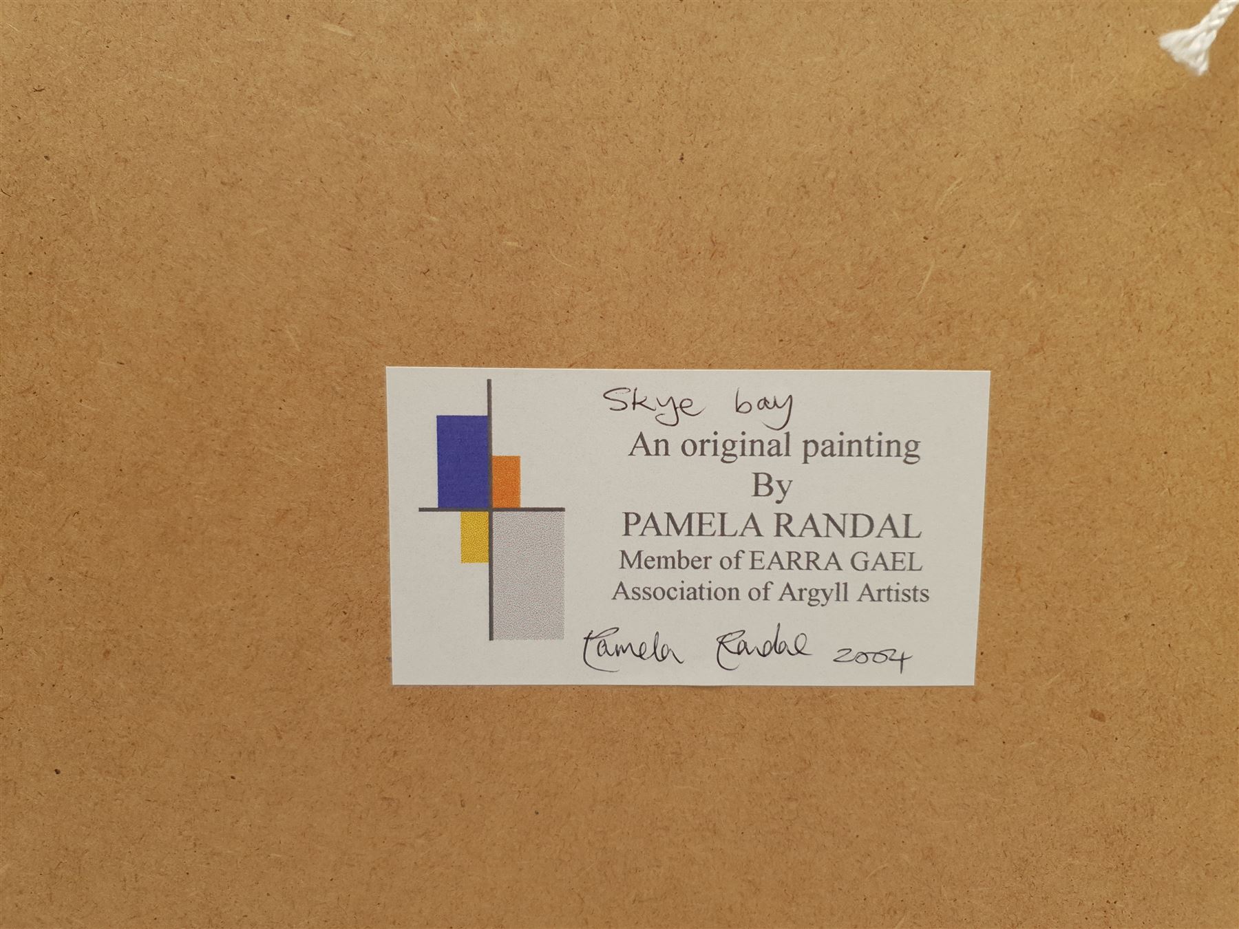 Pamela Randal (Scottish Contemporary): 'Skye Bay', pastel signed, titled and dated 2004 on artist's label verso 28cm x 37cm 