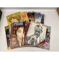 Miscellaneous ephemera including large quantity of theatre programmes c1936-2000s, some bearing signatures; 1930s/40s sheet music; film magazines including Screenland 1928, Theatre Arts 1950s, Film Review 1980s/90s etc