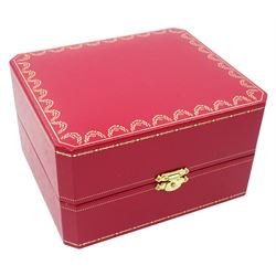 Cartier Tank Francaise mid size stainless steel quartz wristwatch, Ref. 2465, silvered dial with date aperture, on original stainless steel bracelet, with fold-over clasp, boxed with purchase receipt dated 2013