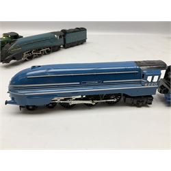 Tri-ang Hornby '00' gauge - Coronation Class 4-6-2 locomotive 'Coronation' No.6220 in LMS blue/silver livery with 'Alternative Names & Numbers' pack in box base with plain slip case; and Class 57XX 0-6-0 Pannier Tank locomotive No.8751; boxed; together with an incomplete and repainted Hornby Dublo Class A4 4-6-2 locomotive 'Golden Plover' No.4497 in associated box (3)
