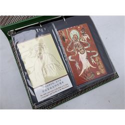 Mostly Chinese stamps including  covers and postcards, many being from the 80s and 90s, housed in ten folders