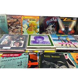 Over seventy LP records 1960s/70s/80s including seven Beatles, five Rolling Stones, Cliff Richard and The Shadows, Isaac Hayes, Jackson Browne, The Osmonds, Beach Boys, Duane Eddy, Buddy Holly, Elvis Presley, Carpenters, Thin Lizzy, Meat Loaf, Black Sabbath, Dubliners etc; and twelve 10