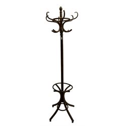 Mid-20th century bentwood hat and coat stand