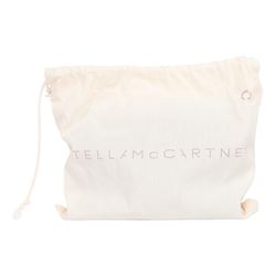 Stella McCartney Falabella black shaggy deer cross-body bag, the compact foldover design with signature silver-tone curb chain trim and chain strap, logo disc charm and pink logo lining, stamped Stella McCartney Made in Italy, with dust bag