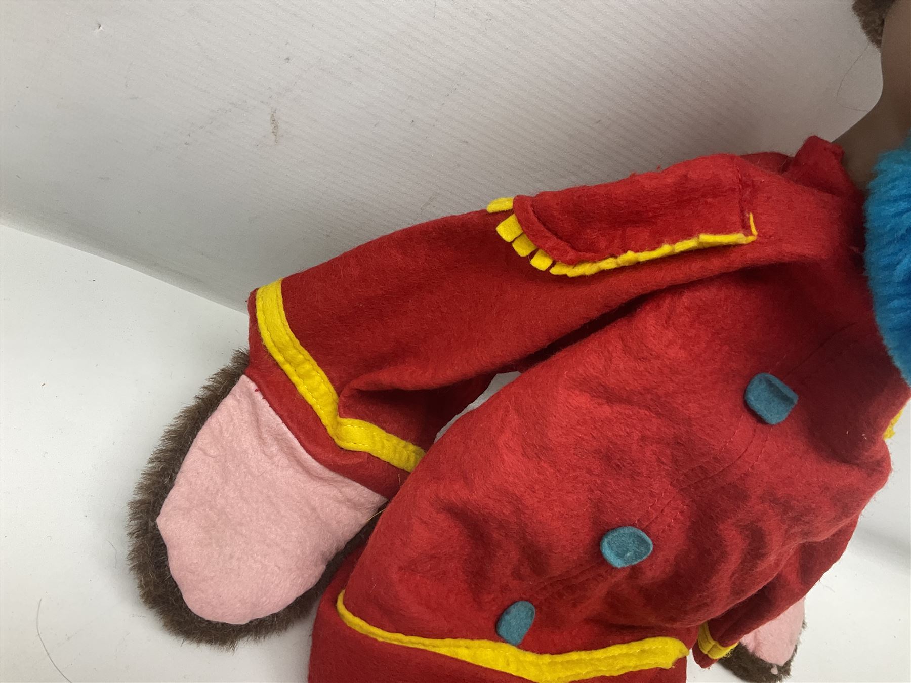 1970s Pelham Vent Puppet in the form of a monkey, the ventriloquist dummy donning floral trousers and hat