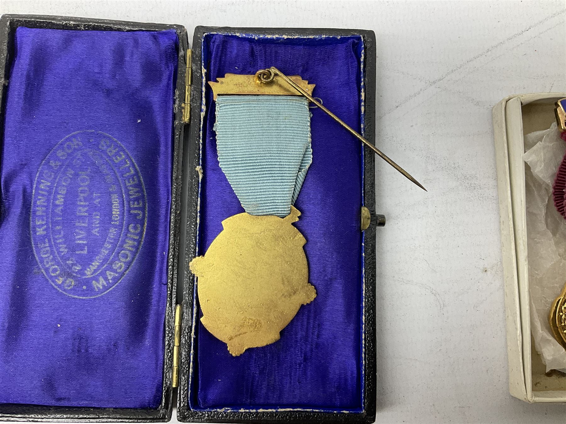 Group of predominantly Masonic Jewels of Office, to include silver, and silver gilt and enamel examples, mostly 1950's and 1960's in date, etc. 