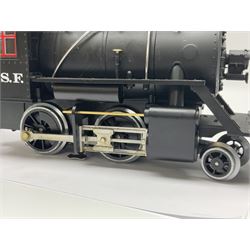 LGB (Lehmann Gross Bahn) G scale, gauge 1 2-4-0 steam locomotive, No 20231, in Santa Fe black livery, numbered 1217, unboxed