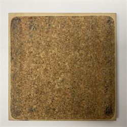 Three Rye Pottery Canterbury Tales figures, comprising The Miller, The Monk and The Franklin, together with a Canterbury Tale tile The Knight, tallest H24cm