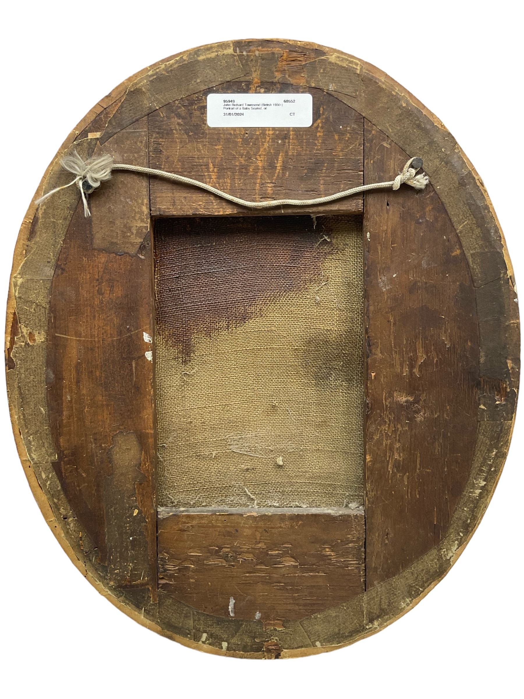 John Richard Townsend (British 1930-): Portrait of a Baby Seated, oil on canvas unsigned 33cm x 27cm