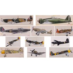 John Batchelor (British 1936-2019): Aircraft Studies, set of eleven gouaches variously sig...