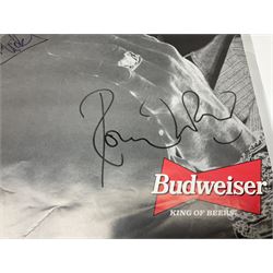 Rolling Stones Voodoo Lounge World Tour 1994/95 poster signed in black marker pen by Charlie Watts, Keith Richards, Mick Jagger and Ronnie Wood 58 x 81cm, unframed