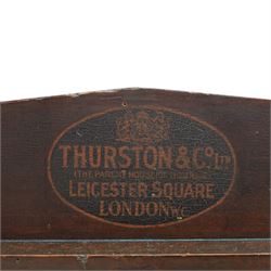 Snooker and Billiard accessories including a Thurston & Co Ltd snooker scoreboard, and Burroughes & Watts, London, billiard ball storage cabinet and white scorer