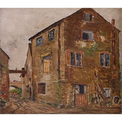 Arthur W Newsholme (Yorkshire 1859-?): 'Ripley Mill', oil on board signed, titled verso 20cm x 23cm