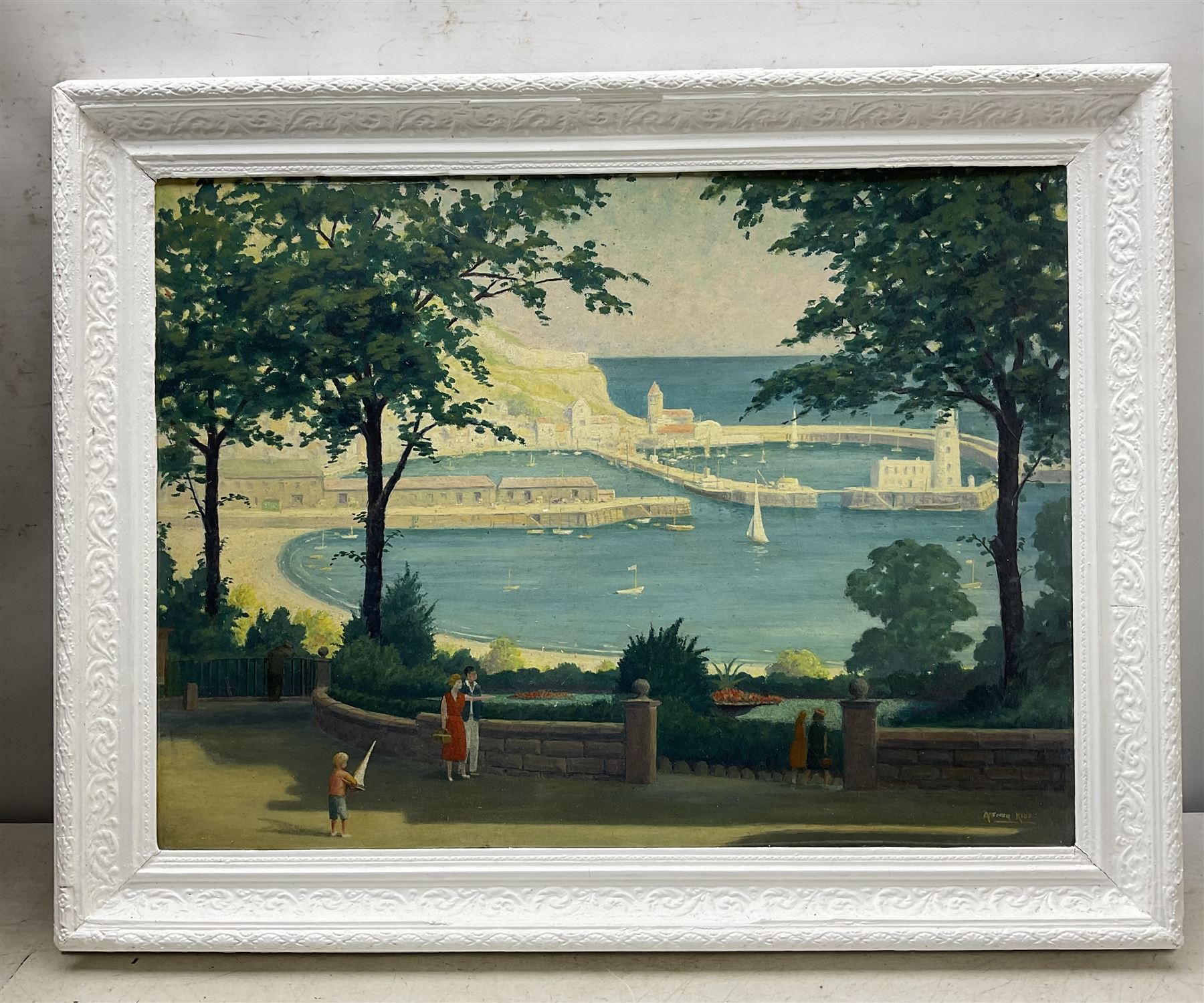 Arthur Kidd (British Mid-20th century): 'Scarborough', oil on canvas signed, titled verso 48cm x 65cm 