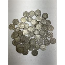 Approximately 975 grams of Great British pre 1947 silver half crown coins
