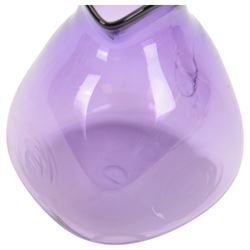 Steven Newell (1948-), amethyst glass jug, signed Newell, H17cm