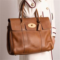Mulberry - ‘Bayswater Heritage’ Classic Tote Bag, introduced in 2003, in oak NVT leather with signature gold tone Postman’s Lock closure and hardware, with rolled top handles, unused with original dust bag 