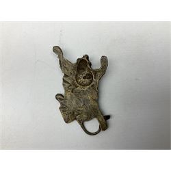 Attributed to Franz Xavier Bergman, cold painted bronze modelled as a lion skin, stamped beneath with B within an amphora and Austria, L10cm