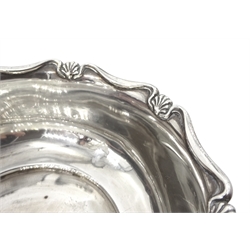 Victorian silver milk jug,  scroll handle and on foliate bracket feet by John & Henry Lias, London 1844 and a silver sugar bowl by Atkin Brothers, Sheffield 1911, approx 11.4oz