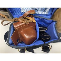 Quantity of cameras, to include Rollei 35 LED compact film camera, Praktica, Polaroid, etc