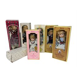Seven boxed dolls to include Regency Fine Arts, The Leonardo Collection, Alberon etc