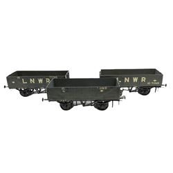 '0' gauge - seven scratch-built LNWR wagons including 10-ton covered wagon, three other covered wagons and three open wagons; all unboxed (7)