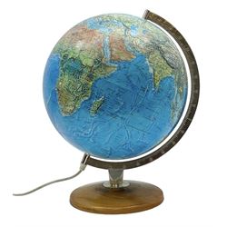 Illuminated terrestrial globe
