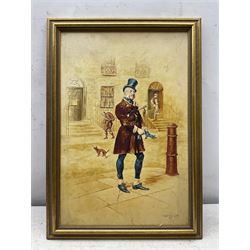 Levenson T Johnson (British 19th Century) after Frederick Barnard (British 1846-1896): The Characters of Charles Dickens - 'Mr Micawber' 'Captain Cuttle' 'Uriah Heep' 'Mrs Gamp' 'Bill Sykes' and 'Mr Pickwick', set of six watercolours signed with monogram and dated 1903 or 1904, one inscribed verso 45cm x 29cm (6)