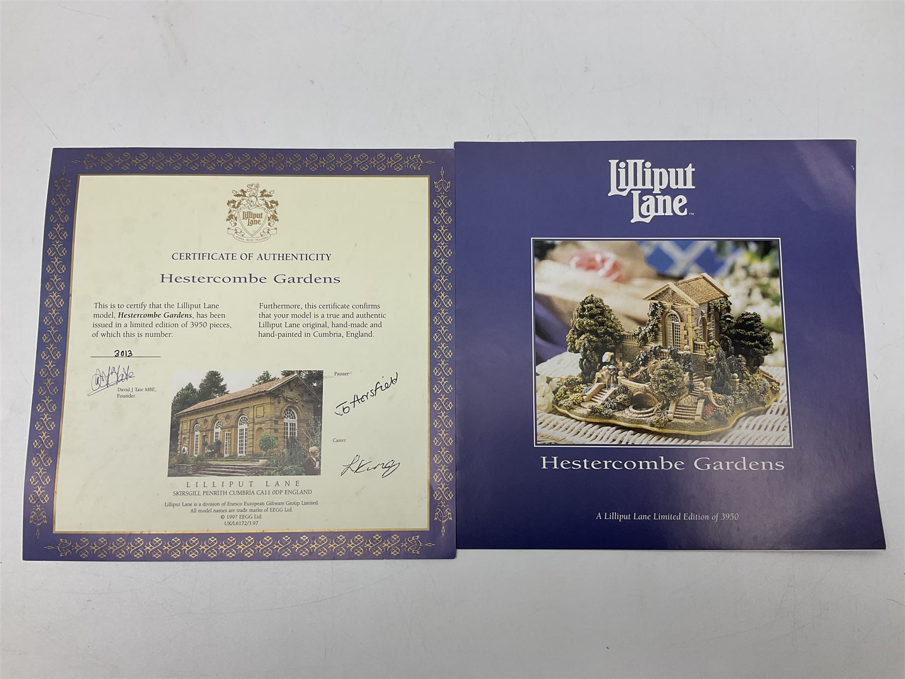 Two Lilliput Lane comprising Scotney Castle Garden limited edition