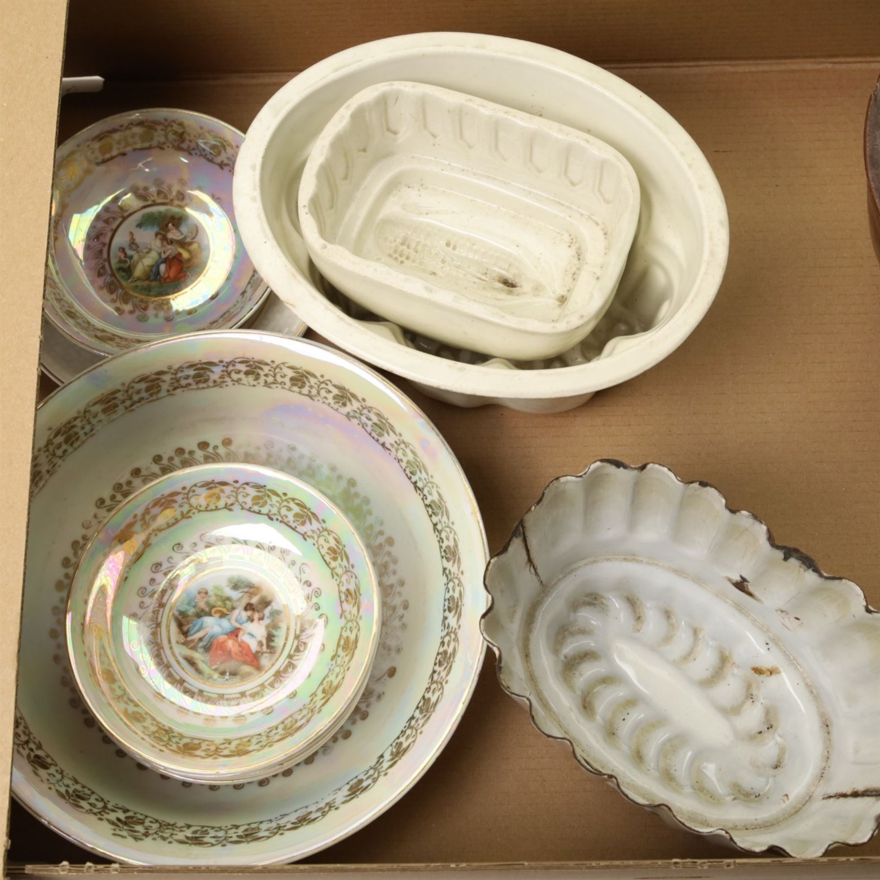 Stoneware Port barrel, Copeland and other moulds etc