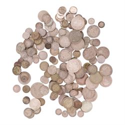 Approximately 890 grams of Great British pre-1947 silver coins