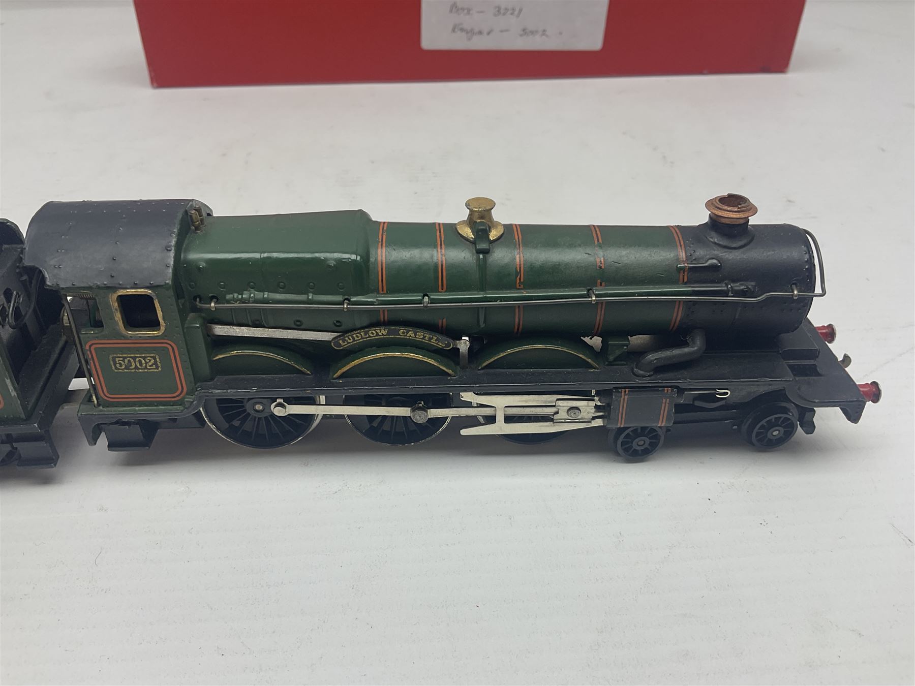 Hornby Dublo - 3-rail Castle Class 4-6-0 locomotive 'Ludlow Castle' No.5002 in lined BR green; in modern unassociated plain red  box