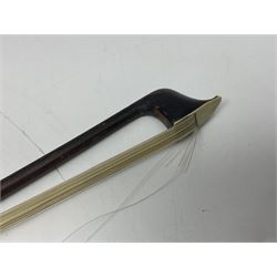 Late 19th century French trade violin with 35.5cm one-piece maple back and ribs and spruce top L59cm overall; in carrying case with bow