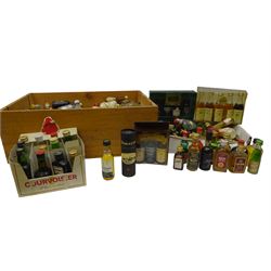 Large collection of alcohol miniatures, to include Tomatin 10 year old Scotch whisky, House of Commons 12 year old Scotch whisky, Talisker 10 year old Scotch whisky, Fullsarti Grappa, brandys. ports etc, of various contents and proof 