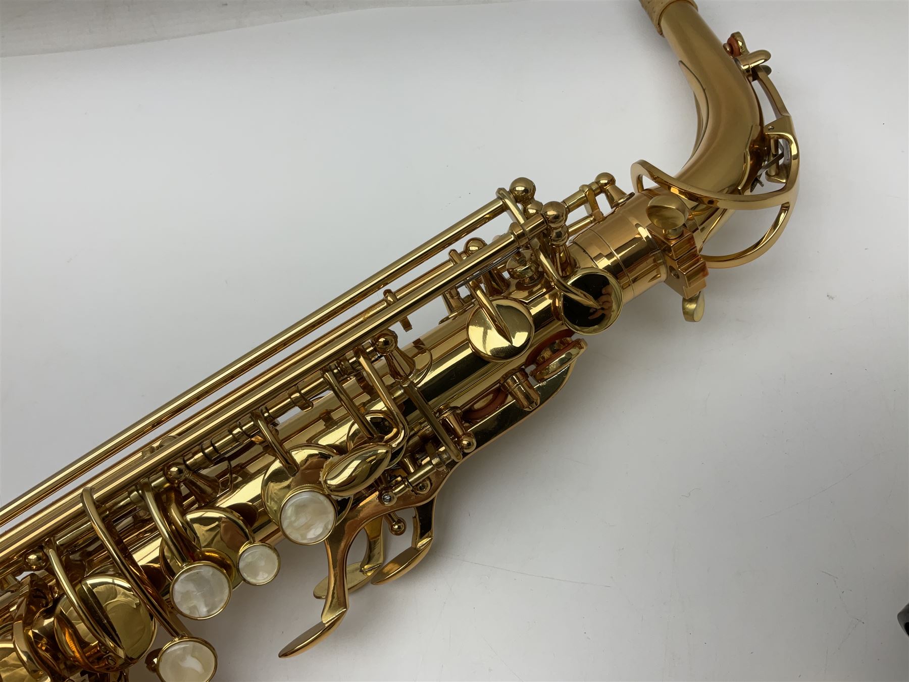 Trevor James Artemis A1 brass alto saxophone AL11572, serial no.321041; in lightweight carrying case with accessories