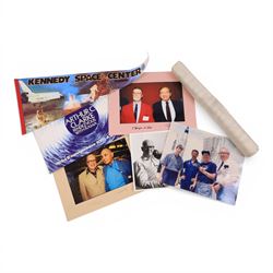 Collection of ephemera relating to Arthur C Clarke, including colour photograph of Arthur ...