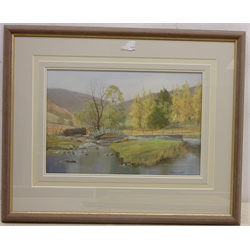  Peter Shutt (British 1926-): 'Slater's Bridge Little Langdale' pastel signed 24cm x 35cm  