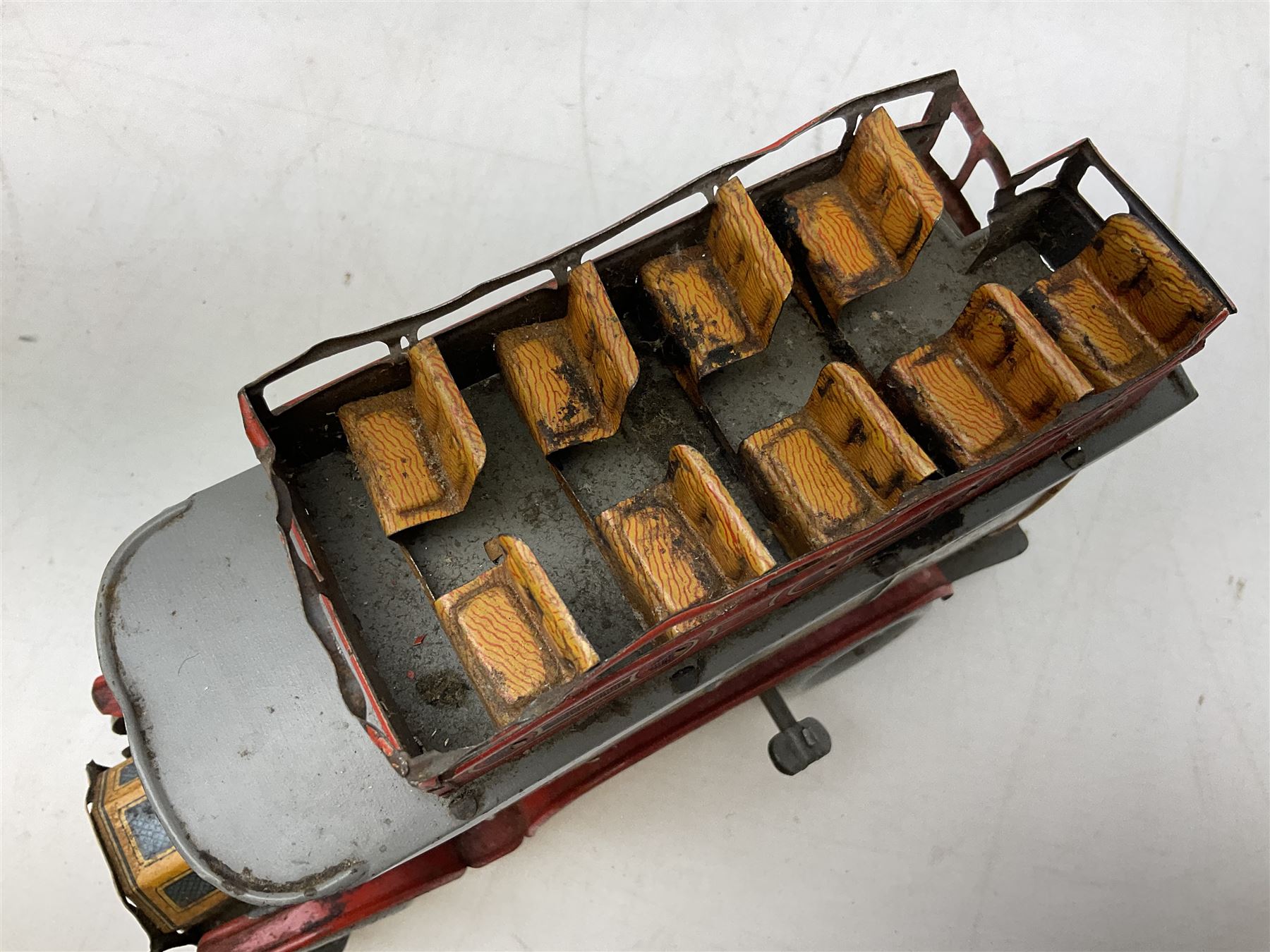 R & B Co lithographed tin-plate mechanical Omnibus, marked Vanguard 200 on the side 