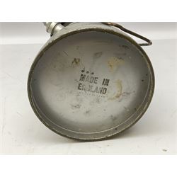 Copper and brass ship’s lamp marked ‘Anchor’, H25cm, Feuer hand storm lantern, Bialaddin Model 315 paraffin lamp and an Anchor lamp (4)