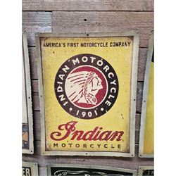 Set of six metal vintage style signs - THIS LOT IS TO BE COLLECTED BY APPOINTMENT FROM DUGGLEBY STORAGE, GREAT HILL, EASTFIELD, SCARBOROUGH, YO11 3TX